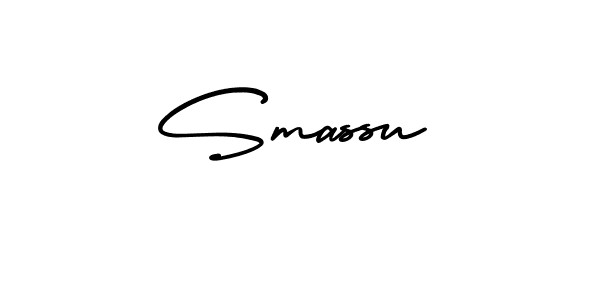 Smassu stylish signature style. Best Handwritten Sign (AmerikaSignatureDemo-Regular) for my name. Handwritten Signature Collection Ideas for my name Smassu. Smassu signature style 3 images and pictures png