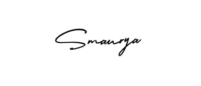 You should practise on your own different ways (AmerikaSignatureDemo-Regular) to write your name (Smaurya) in signature. don't let someone else do it for you. Smaurya signature style 3 images and pictures png