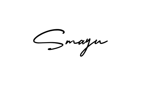 Design your own signature with our free online signature maker. With this signature software, you can create a handwritten (AmerikaSignatureDemo-Regular) signature for name Smayu. Smayu signature style 3 images and pictures png