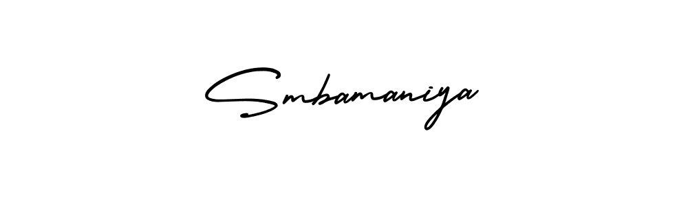 Smbamaniya stylish signature style. Best Handwritten Sign (AmerikaSignatureDemo-Regular) for my name. Handwritten Signature Collection Ideas for my name Smbamaniya. Smbamaniya signature style 3 images and pictures png