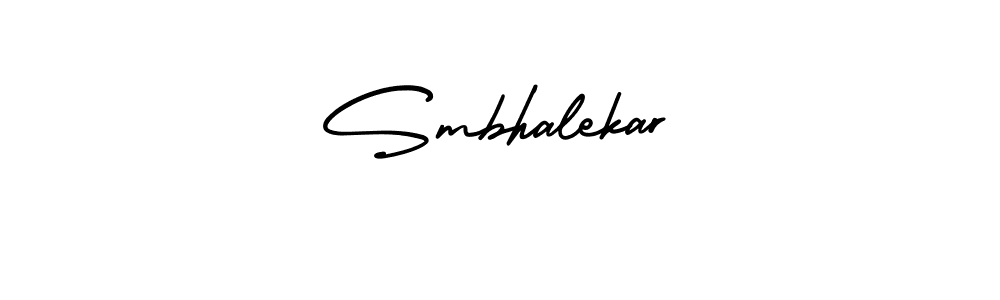 The best way (AmerikaSignatureDemo-Regular) to make a short signature is to pick only two or three words in your name. The name Smbhalekar include a total of six letters. For converting this name. Smbhalekar signature style 3 images and pictures png