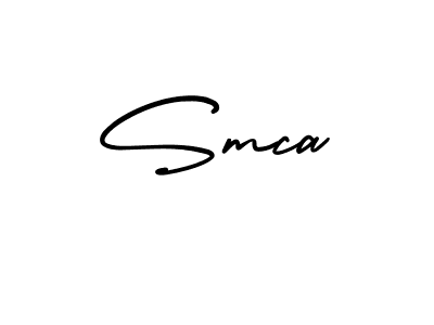 How to make Smca name signature. Use AmerikaSignatureDemo-Regular style for creating short signs online. This is the latest handwritten sign. Smca signature style 3 images and pictures png