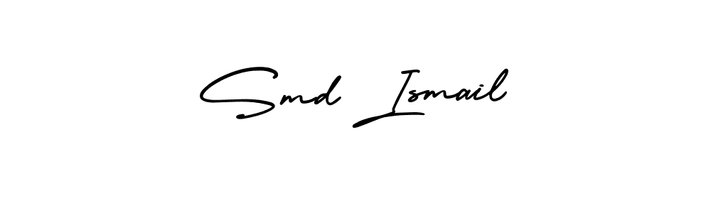 Design your own signature with our free online signature maker. With this signature software, you can create a handwritten (AmerikaSignatureDemo-Regular) signature for name Smd Ismail. Smd Ismail signature style 3 images and pictures png