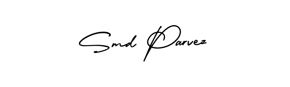 Create a beautiful signature design for name Smd Parvez. With this signature (AmerikaSignatureDemo-Regular) fonts, you can make a handwritten signature for free. Smd Parvez signature style 3 images and pictures png