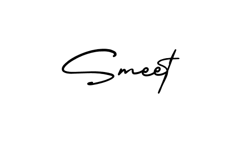 Use a signature maker to create a handwritten signature online. With this signature software, you can design (AmerikaSignatureDemo-Regular) your own signature for name Smeet. Smeet signature style 3 images and pictures png