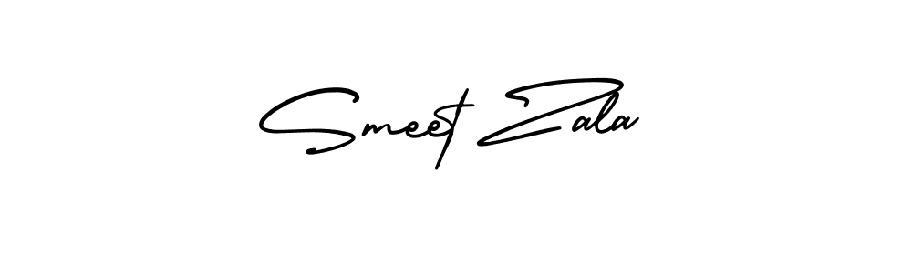 Make a beautiful signature design for name Smeet Zala. With this signature (AmerikaSignatureDemo-Regular) style, you can create a handwritten signature for free. Smeet Zala signature style 3 images and pictures png
