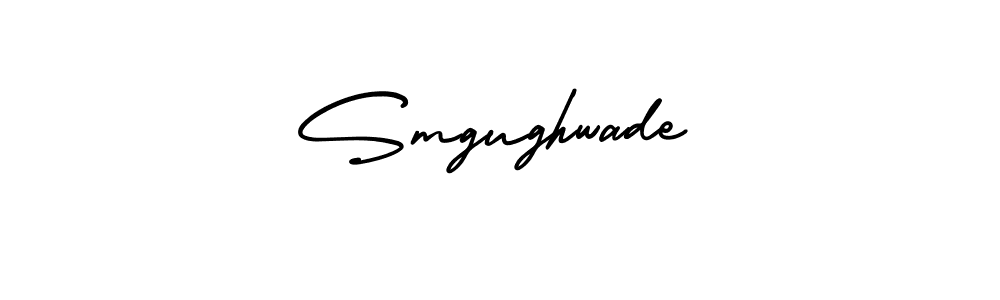 The best way (AmerikaSignatureDemo-Regular) to make a short signature is to pick only two or three words in your name. The name Smgughwade include a total of six letters. For converting this name. Smgughwade signature style 3 images and pictures png