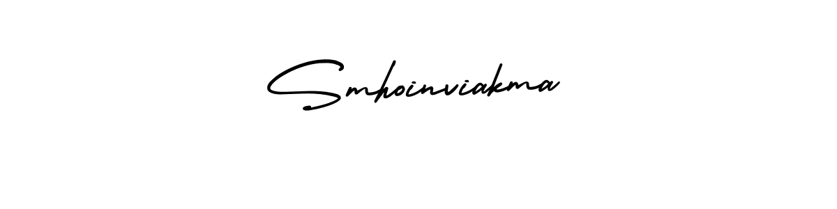 How to make Smhoinviakma name signature. Use AmerikaSignatureDemo-Regular style for creating short signs online. This is the latest handwritten sign. Smhoinviakma signature style 3 images and pictures png