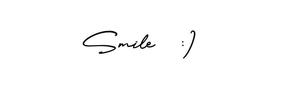 AmerikaSignatureDemo-Regular is a professional signature style that is perfect for those who want to add a touch of class to their signature. It is also a great choice for those who want to make their signature more unique. Get Smile  :) name to fancy signature for free. Smile  :) signature style 3 images and pictures png