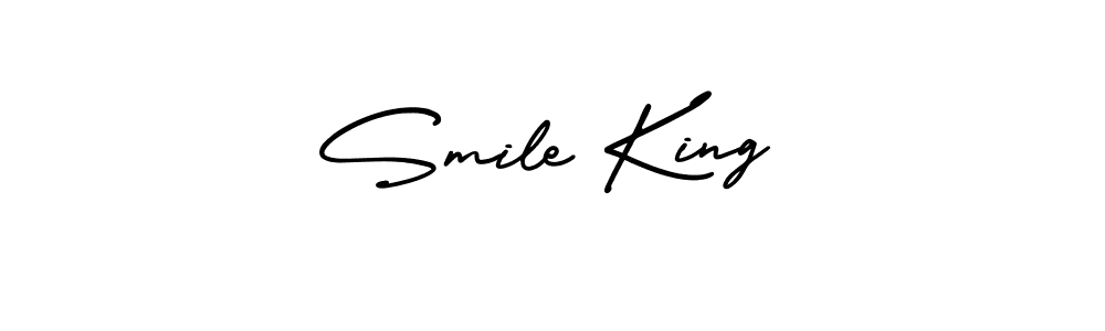 Use a signature maker to create a handwritten signature online. With this signature software, you can design (AmerikaSignatureDemo-Regular) your own signature for name Smile King. Smile King signature style 3 images and pictures png