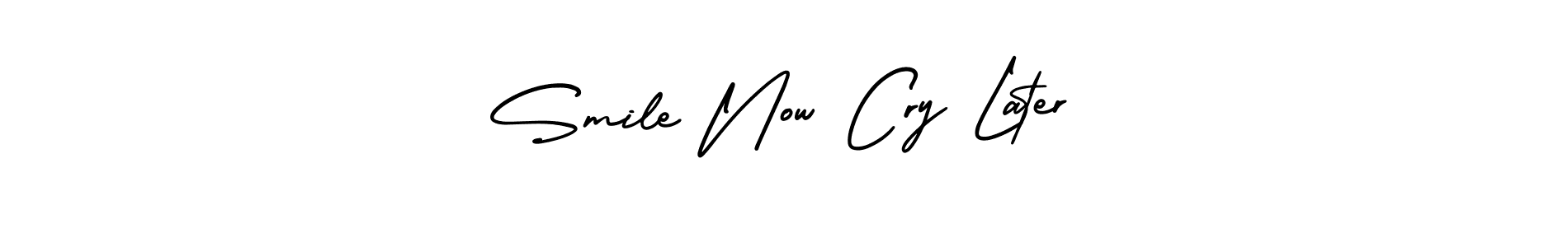 How to make Smile Now Cry Later name signature. Use AmerikaSignatureDemo-Regular style for creating short signs online. This is the latest handwritten sign. Smile Now Cry Later signature style 3 images and pictures png