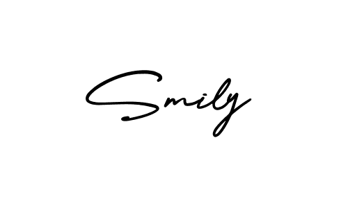 Design your own signature with our free online signature maker. With this signature software, you can create a handwritten (AmerikaSignatureDemo-Regular) signature for name Smily. Smily signature style 3 images and pictures png