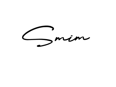 Design your own signature with our free online signature maker. With this signature software, you can create a handwritten (AmerikaSignatureDemo-Regular) signature for name Smim. Smim signature style 3 images and pictures png