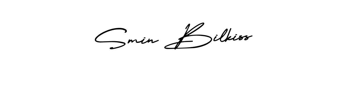 Make a beautiful signature design for name Smin Bilkiss. With this signature (AmerikaSignatureDemo-Regular) style, you can create a handwritten signature for free. Smin Bilkiss signature style 3 images and pictures png
