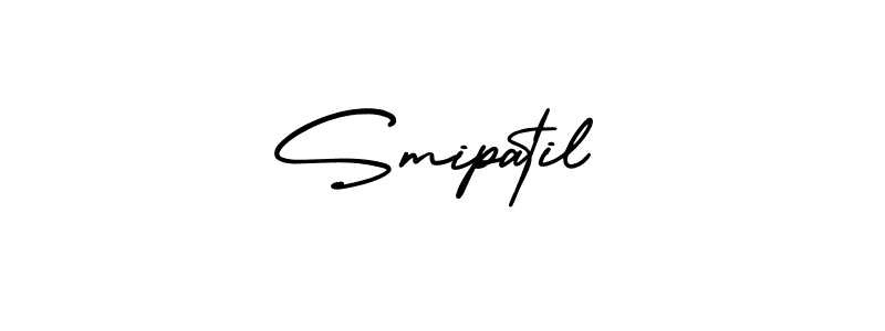 The best way (AmerikaSignatureDemo-Regular) to make a short signature is to pick only two or three words in your name. The name Smipatil include a total of six letters. For converting this name. Smipatil signature style 3 images and pictures png