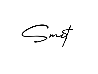 You should practise on your own different ways (AmerikaSignatureDemo-Regular) to write your name (Smit) in signature. don't let someone else do it for you. Smit signature style 3 images and pictures png