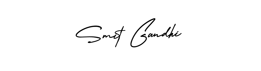 Use a signature maker to create a handwritten signature online. With this signature software, you can design (AmerikaSignatureDemo-Regular) your own signature for name Smit Gandhi. Smit Gandhi signature style 3 images and pictures png