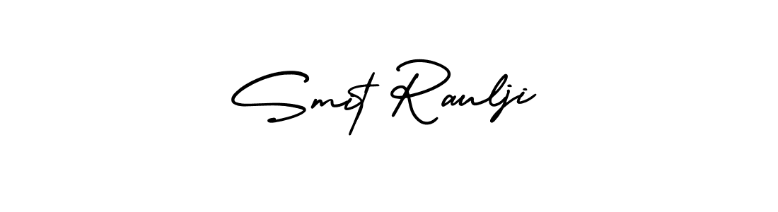 Smit Raulji stylish signature style. Best Handwritten Sign (AmerikaSignatureDemo-Regular) for my name. Handwritten Signature Collection Ideas for my name Smit Raulji. Smit Raulji signature style 3 images and pictures png