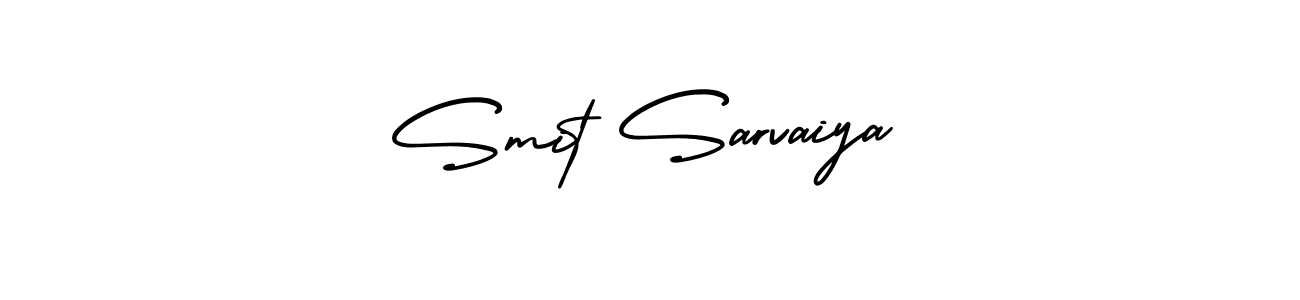 Make a beautiful signature design for name Smit Sarvaiya. With this signature (AmerikaSignatureDemo-Regular) style, you can create a handwritten signature for free. Smit Sarvaiya signature style 3 images and pictures png