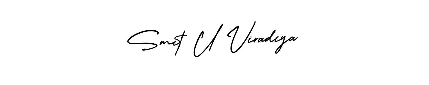 Best and Professional Signature Style for Smit U Viradiya. AmerikaSignatureDemo-Regular Best Signature Style Collection. Smit U Viradiya signature style 3 images and pictures png