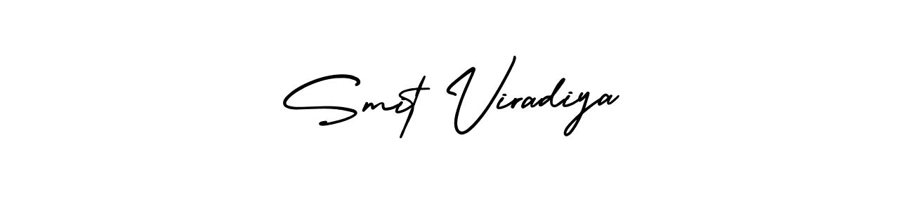 This is the best signature style for the Smit Viradiya name. Also you like these signature font (AmerikaSignatureDemo-Regular). Mix name signature. Smit Viradiya signature style 3 images and pictures png