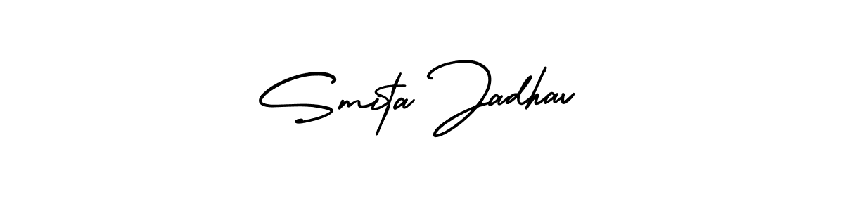 Use a signature maker to create a handwritten signature online. With this signature software, you can design (AmerikaSignatureDemo-Regular) your own signature for name Smita Jadhav. Smita Jadhav signature style 3 images and pictures png
