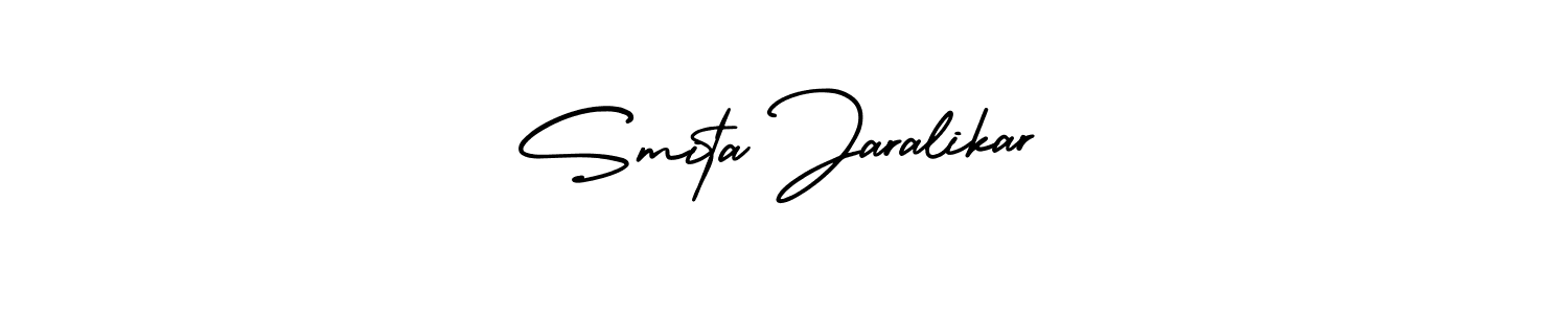 Smita Jaralikar stylish signature style. Best Handwritten Sign (AmerikaSignatureDemo-Regular) for my name. Handwritten Signature Collection Ideas for my name Smita Jaralikar. Smita Jaralikar signature style 3 images and pictures png