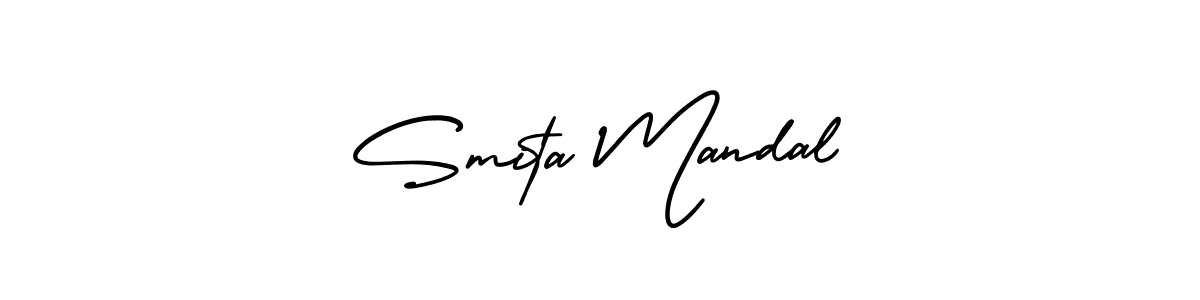 How to make Smita Mandal name signature. Use AmerikaSignatureDemo-Regular style for creating short signs online. This is the latest handwritten sign. Smita Mandal signature style 3 images and pictures png