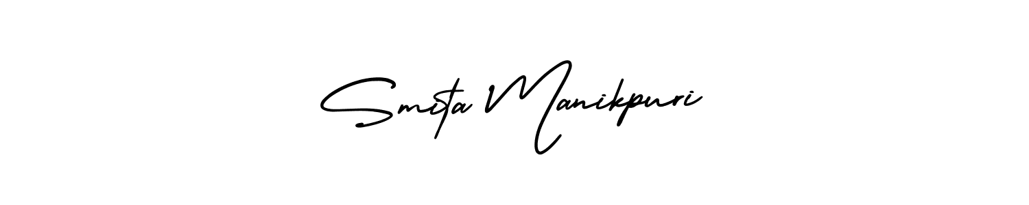 Design your own signature with our free online signature maker. With this signature software, you can create a handwritten (AmerikaSignatureDemo-Regular) signature for name Smita Manikpuri. Smita Manikpuri signature style 3 images and pictures png