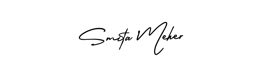 if you are searching for the best signature style for your name Smita Meher. so please give up your signature search. here we have designed multiple signature styles  using AmerikaSignatureDemo-Regular. Smita Meher signature style 3 images and pictures png