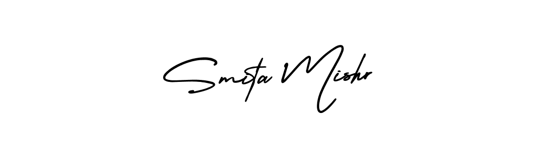 How to make Smita Mishr name signature. Use AmerikaSignatureDemo-Regular style for creating short signs online. This is the latest handwritten sign. Smita Mishr signature style 3 images and pictures png