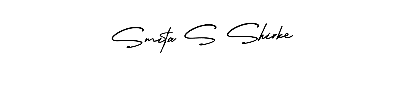 It looks lik you need a new signature style for name Smita S Shirke. Design unique handwritten (AmerikaSignatureDemo-Regular) signature with our free signature maker in just a few clicks. Smita S Shirke signature style 3 images and pictures png