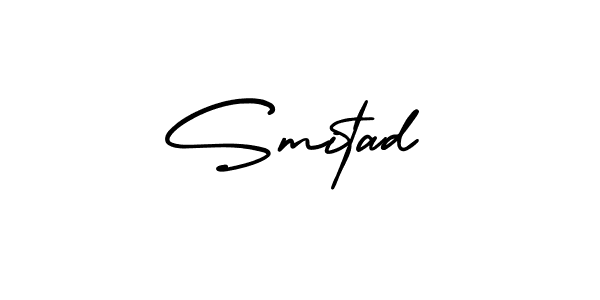 Design your own signature with our free online signature maker. With this signature software, you can create a handwritten (AmerikaSignatureDemo-Regular) signature for name Smitad. Smitad signature style 3 images and pictures png