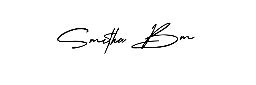 Here are the top 10 professional signature styles for the name Smitha Bm. These are the best autograph styles you can use for your name. Smitha Bm signature style 3 images and pictures png