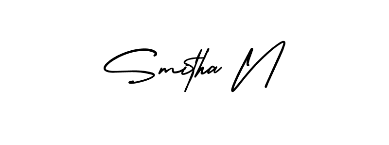 Check out images of Autograph of Smitha N name. Actor Smitha N Signature Style. AmerikaSignatureDemo-Regular is a professional sign style online. Smitha N signature style 3 images and pictures png