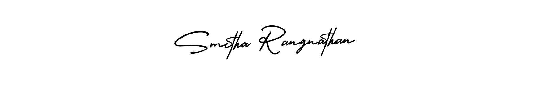 Smitha Rangnathan stylish signature style. Best Handwritten Sign (AmerikaSignatureDemo-Regular) for my name. Handwritten Signature Collection Ideas for my name Smitha Rangnathan. Smitha Rangnathan signature style 3 images and pictures png