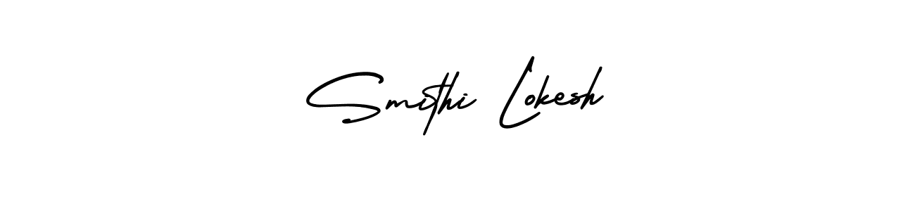 Design your own signature with our free online signature maker. With this signature software, you can create a handwritten (AmerikaSignatureDemo-Regular) signature for name Smithi Lokesh. Smithi Lokesh signature style 3 images and pictures png