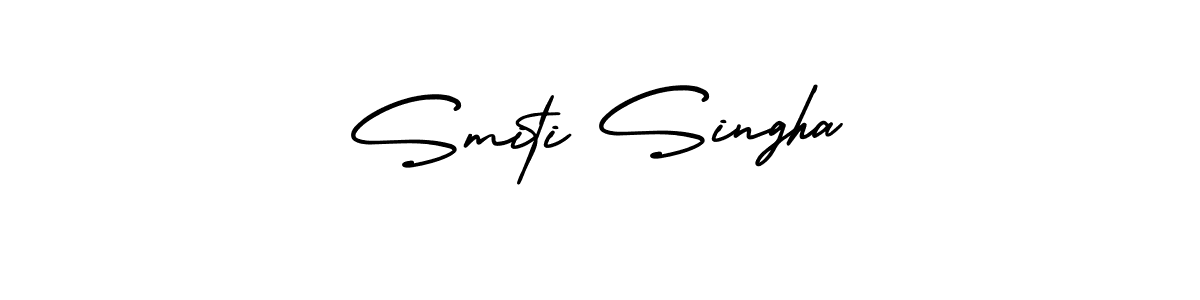 How to make Smiti Singha signature? AmerikaSignatureDemo-Regular is a professional autograph style. Create handwritten signature for Smiti Singha name. Smiti Singha signature style 3 images and pictures png