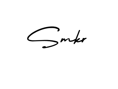 if you are searching for the best signature style for your name Smkr. so please give up your signature search. here we have designed multiple signature styles  using AmerikaSignatureDemo-Regular. Smkr signature style 3 images and pictures png