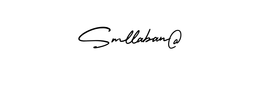 Smllaban@ stylish signature style. Best Handwritten Sign (AmerikaSignatureDemo-Regular) for my name. Handwritten Signature Collection Ideas for my name Smllaban@. Smllaban@ signature style 3 images and pictures png