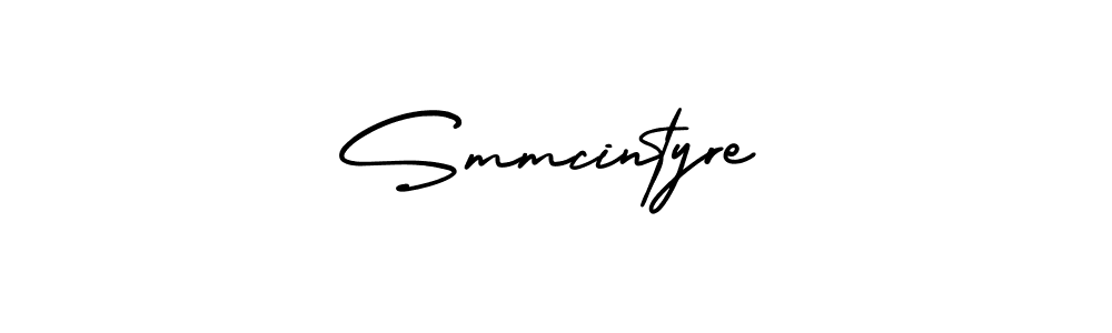 You should practise on your own different ways (AmerikaSignatureDemo-Regular) to write your name (Smmcintyre) in signature. don't let someone else do it for you. Smmcintyre signature style 3 images and pictures png
