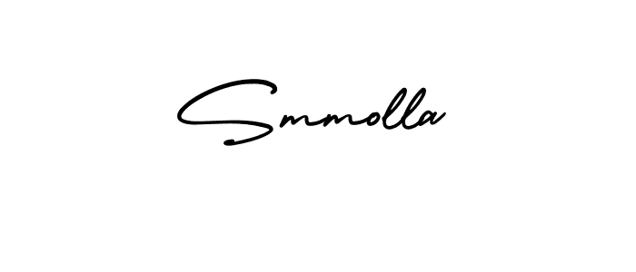 Make a beautiful signature design for name Smmolla. With this signature (AmerikaSignatureDemo-Regular) style, you can create a handwritten signature for free. Smmolla signature style 3 images and pictures png