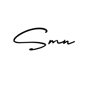 Smn stylish signature style. Best Handwritten Sign (AmerikaSignatureDemo-Regular) for my name. Handwritten Signature Collection Ideas for my name Smn. Smn signature style 3 images and pictures png
