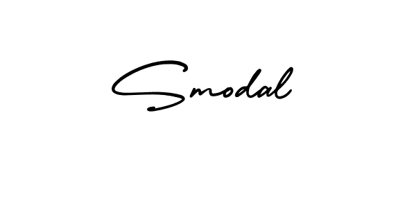 The best way (AmerikaSignatureDemo-Regular) to make a short signature is to pick only two or three words in your name. The name Smodal include a total of six letters. For converting this name. Smodal signature style 3 images and pictures png