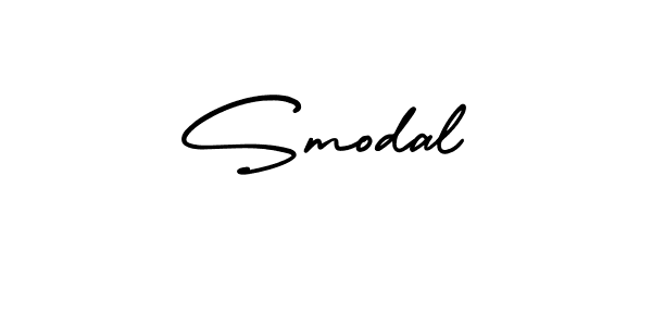 The best way (AmerikaSignatureDemo-Regular) to make a short signature is to pick only two or three words in your name. The name Smodal include a total of six letters. For converting this name. Smodal signature style 3 images and pictures png