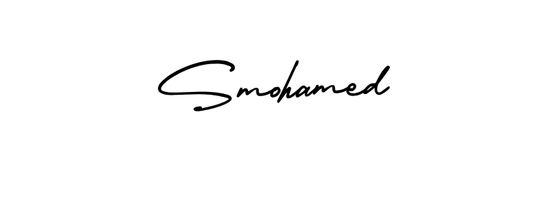 How to make Smohamed name signature. Use AmerikaSignatureDemo-Regular style for creating short signs online. This is the latest handwritten sign. Smohamed signature style 3 images and pictures png