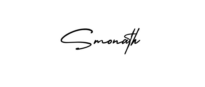 AmerikaSignatureDemo-Regular is a professional signature style that is perfect for those who want to add a touch of class to their signature. It is also a great choice for those who want to make their signature more unique. Get Smonath name to fancy signature for free. Smonath signature style 3 images and pictures png