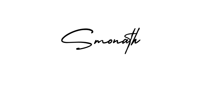 How to Draw Smonath signature style? AmerikaSignatureDemo-Regular is a latest design signature styles for name Smonath. Smonath signature style 3 images and pictures png