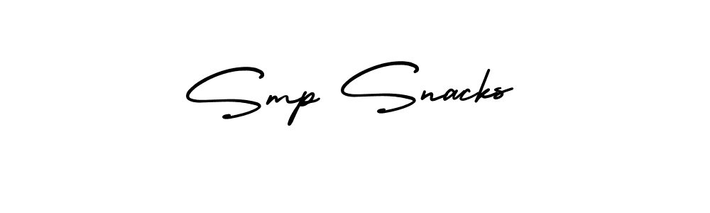 Use a signature maker to create a handwritten signature online. With this signature software, you can design (AmerikaSignatureDemo-Regular) your own signature for name Smp Snacks. Smp Snacks signature style 3 images and pictures png