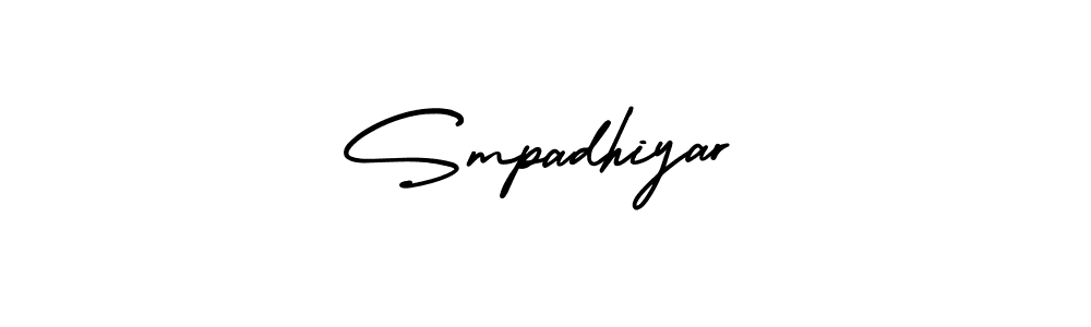 Smpadhiyar stylish signature style. Best Handwritten Sign (AmerikaSignatureDemo-Regular) for my name. Handwritten Signature Collection Ideas for my name Smpadhiyar. Smpadhiyar signature style 3 images and pictures png